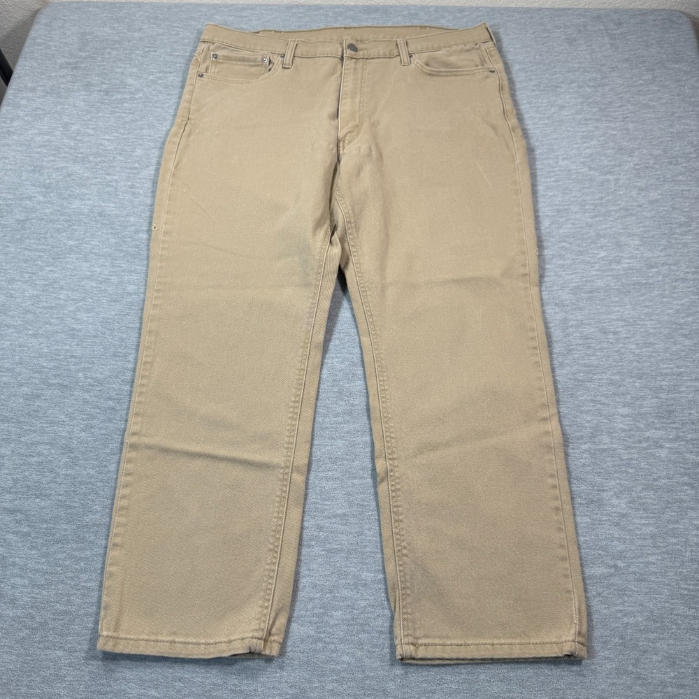 Levis Jeans Mens 40x30‎ Beige 541 Athletic Tapered Mid Rise Stretch Light Wash